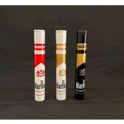 Alkey Stylish Cigarette Shaped Lighter With Pencil & Round Shape Cigarette Metal, Refillable Classic Pocket Lighter Slim Design (Multicolor)