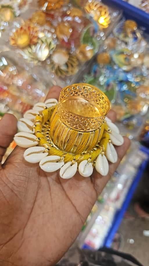 Cowrie Dholakh Tealight Holder Pack of 2