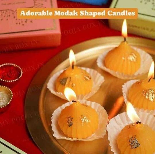 Modak Shaped Candles Pack of 4